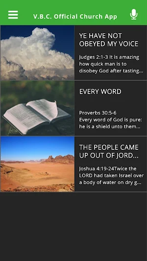 V.B.C. Official Church App Screenshot 1