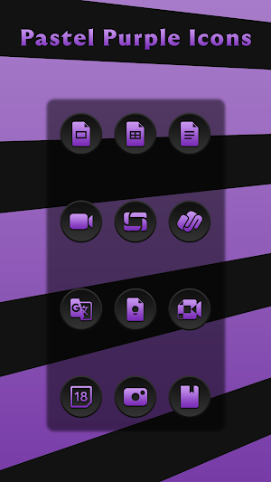Pastel Purple On Gray Icons Screenshot 1