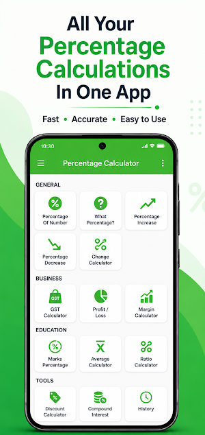 Percentage Calculator App Screenshot 0