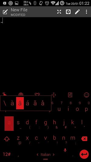 Keyboard Theme Flat Black Red Screenshot 3