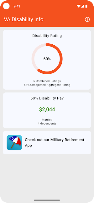 VA Disability Pay Calculator Screenshot 0