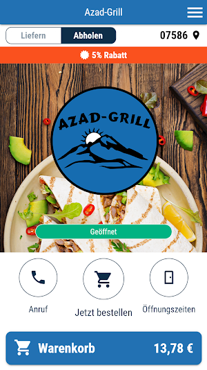Azad-Grill Screenshot 0