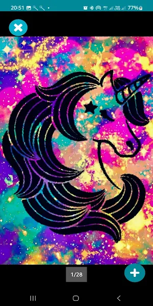 Cute Glitter Unicorn Wallpaper Screenshot 2
