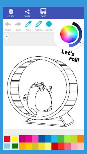 Cute Hamster Coloring Book Screenshot 0
