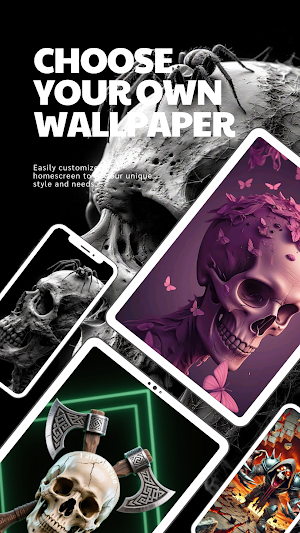 Skull Aesthetic Wallpaper 4K Screenshot 1
