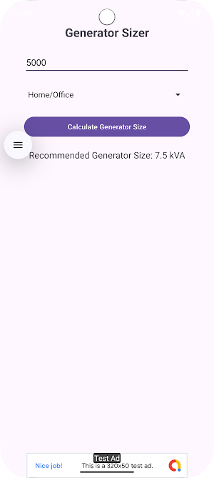 Generator Sizer Screenshot 2