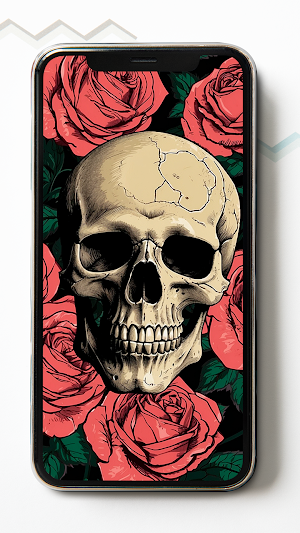 Skull and Roses HD Wallpapers Screenshot 1