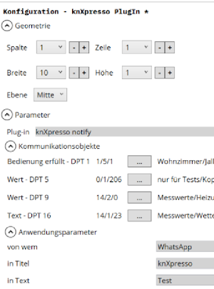 knXpresso Notify Plug-in Screenshot 1
