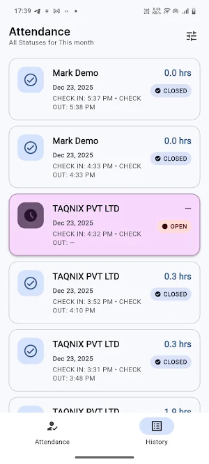 Attendence Screenshot 3
