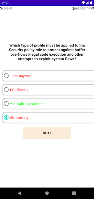 PCNSA Practice Questions Screenshot 2