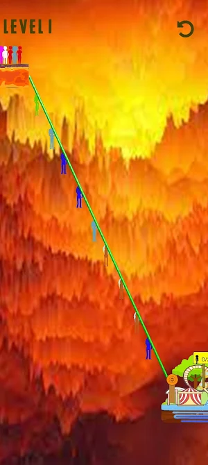 Rope Climb Volcano Adventure Screenshot 1
