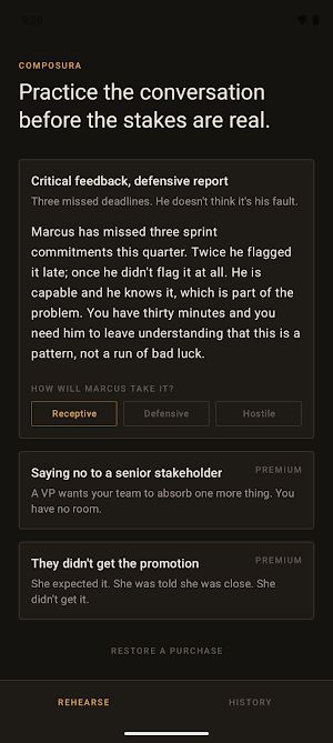 Composura: Rehearse Hard Talks Screenshot 3