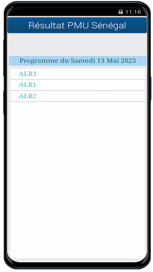 Résultat PMU LONASE Sénégal Screenshot 2