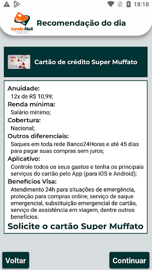 Cartão Fácil Screenshot 1