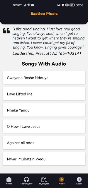 Eastlea Tabernacle Songbook Screenshot 2