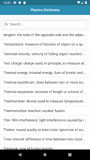 Physics Dictionary Screenshot 1