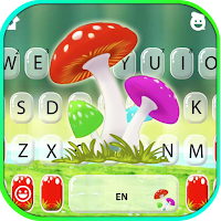 Cute Mushrooms Keyboard Background