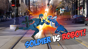 Super Soldier vs Justice Bot Street Brawl Screenshot 0