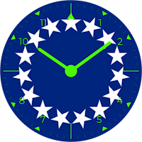 Cook Islands Analog Watch Face