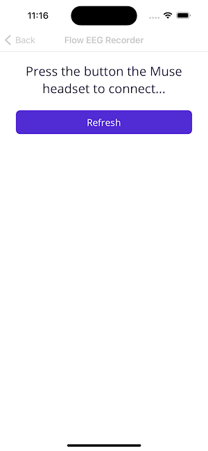 EEG Recorder - Flow Screenshot 1