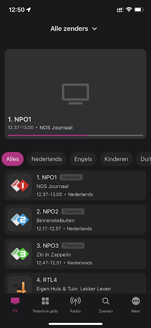 IPTV Nederland voor smartphone Screenshot 2