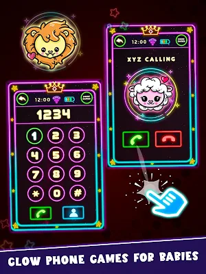 Baby Glow Phone Games for Kids Screenshot 0
