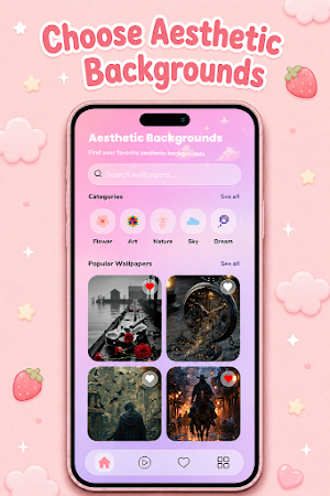 Aesthetic Backgrounds – Kawaii Screenshot 0