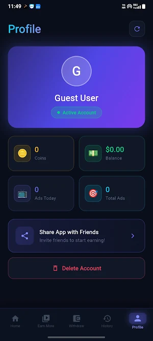 Earn Money by Viewing Ads Screenshot 3