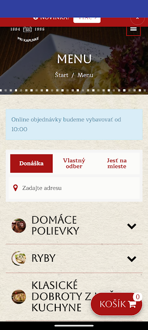 Vinárstvo Reštaurácia Kaplnka Screenshot 0