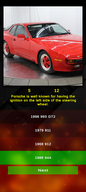 Classic Porsche Models Quiz Screenshot 2