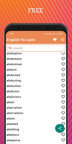 English To Latin Dictionary Offline Screenshot 0