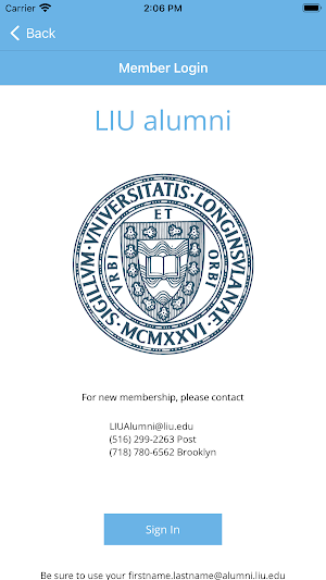 LIU Alumni Screenshot 1