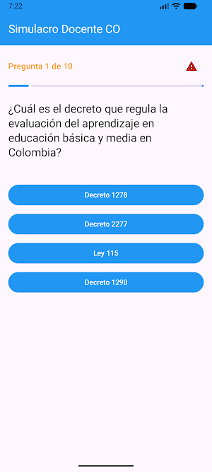 Simulacro Docente CO Screenshot 1