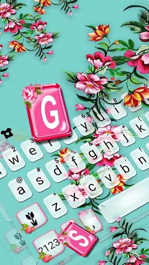 Summer Time Flowers Keyboard Theme Screenshot 1