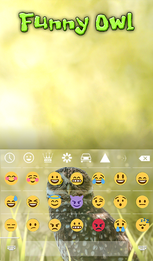 Funny Owl Animated Keyboard +  Screenshot 3