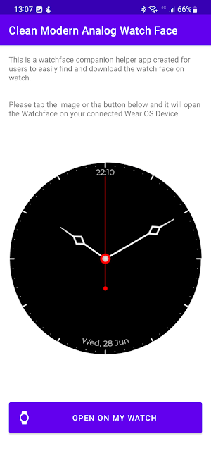 Clean Modern Analog Watch Face Screenshot 3