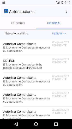 Intelisis Autorizaciones Screenshot 3