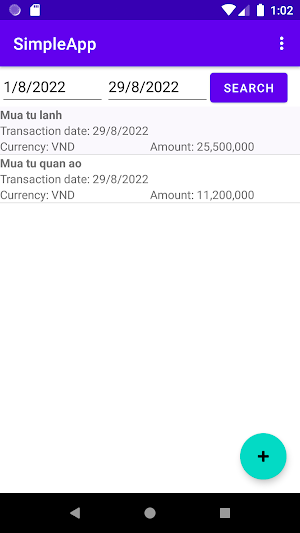 SimpleApp Screenshot 1