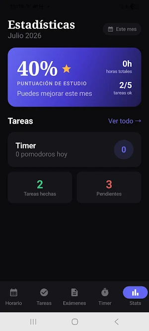 Horario de estudio y agenda Screenshot 1