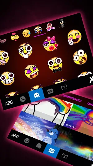 Pink Neon Heart 2 Keyboard Theme Screenshot 3