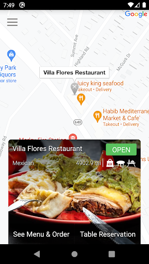 Villa Flores Restaurant Screenshot 1
