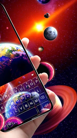 Solar Space Parallax Keyboard Background Screenshot 1
