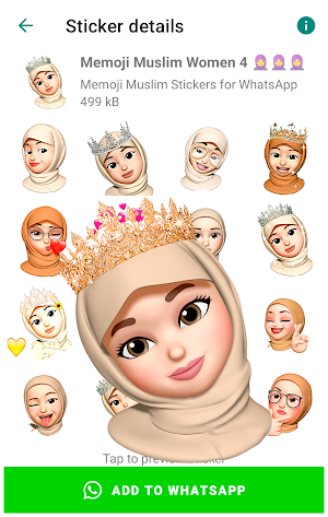 Memoji Hijab Muslim Stickers Screenshot 0