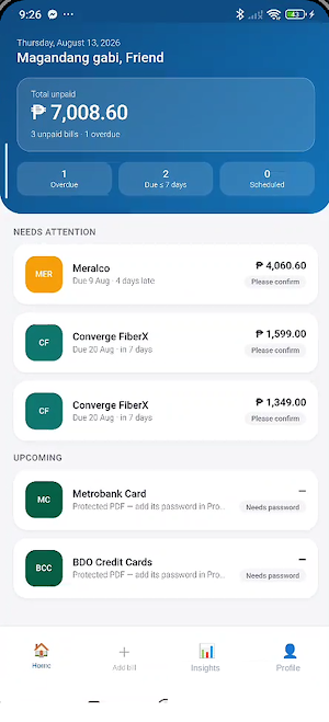 OneBill PH Screenshot 2