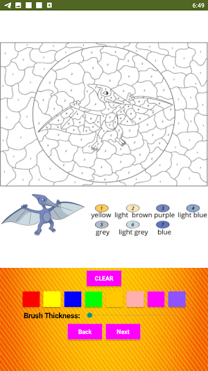 Paint By Numbers Dinosaur Kids Screenshot 3
