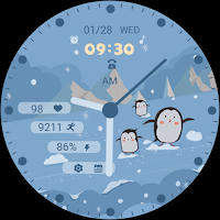 Snow penguin For Wear OS