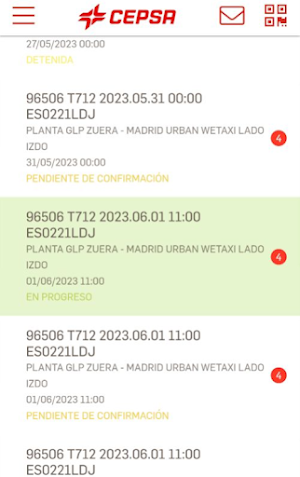 GLP Cepsa Track&Trace Screenshot 1