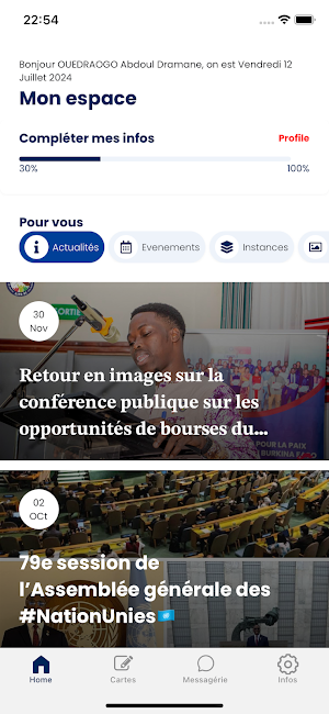 Espace AJPD-BF Screenshot 2