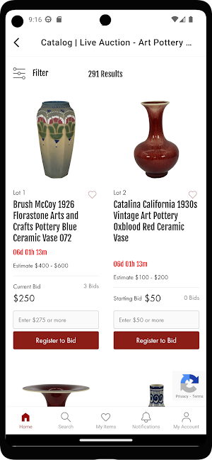 Just Art Pottery Auctions Screenshot 2