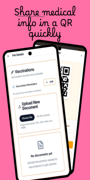 Petly - Pet Info in a QR Scan Screenshot 1